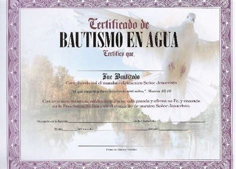 Certificado De Bautismo Cristiano Actualizado Julio 2023