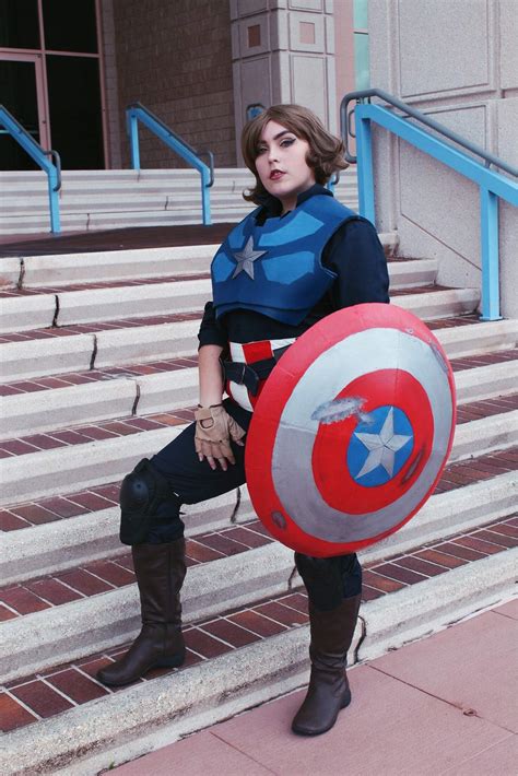 First avenger is the character of margaret peggy carter played by actress hayley atwell. Captain america cosplay.