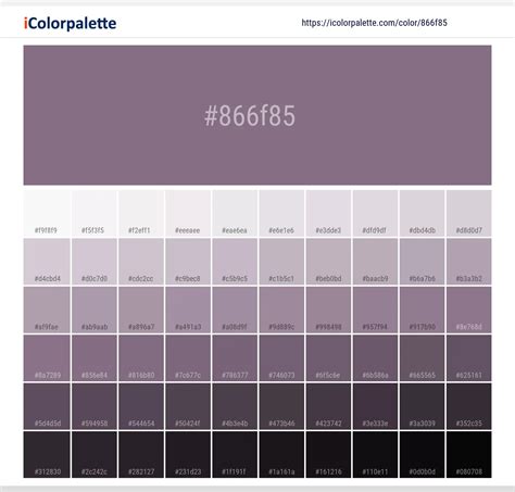 Purple Grey Information Hsl Rgb Pantone