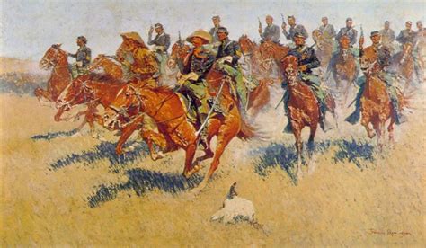 The Cavalry Charge 1907 By Frederic Remington Artchive