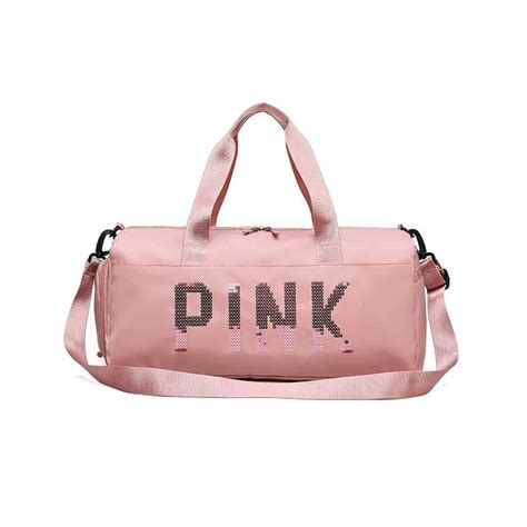 Hot Pink Duffle Bag Waterproof Polyester Gym Bag For Women Etsy