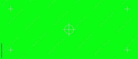 Vetor De Green Screen Movie Template Film Chromakey With An Aim In