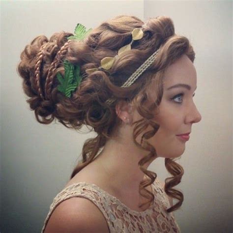 But when it comes to a greek goddess hairstyle, this braided updo works wonders revealing an elite and exclusive feel. Hellenic+updo+with+ringlets | Greek hair, Grecian ...