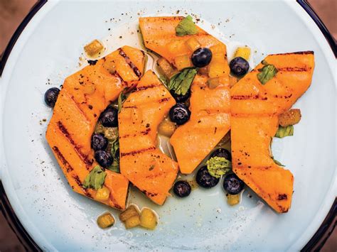 Grilled Cantaloupe With Peach Agrodolce Summer Fruit Desserts Agrodolce Recipe Cantaloupe