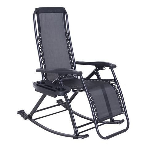 Patio chairs, swings & benches. Outsunny Zero Gravity Reclining Lounge Chair Patio Rocker ...