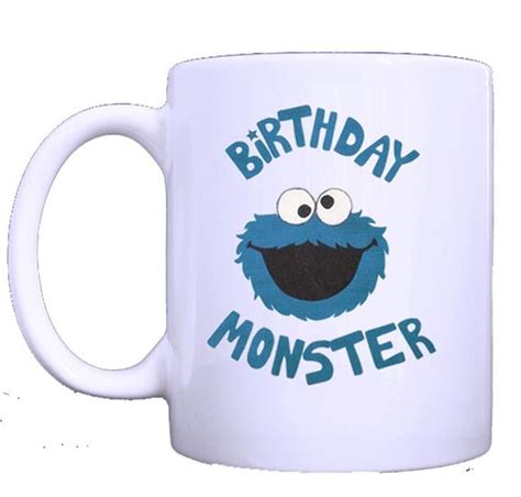 Add buttermilk, oil, and eggs. Cookie Monster Sesame Street Theme Print Ceramic White Mug Coffee Mug Tea Cup http://www.amazon ...