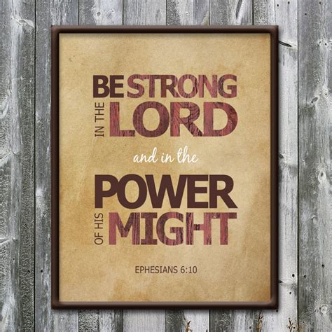 Ephesians 610 Be Strong In The Lord Parchment Power Of His Might Bible