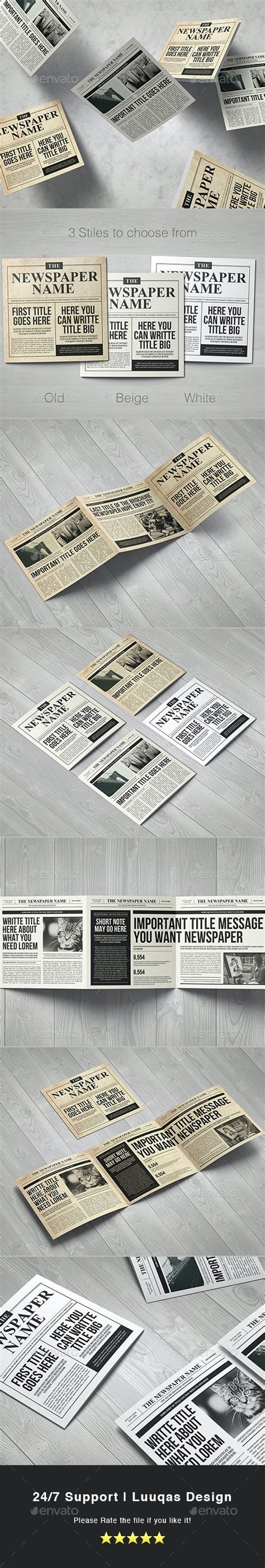 Newspaper Brochure Trifold By Luuqas Graphicriver