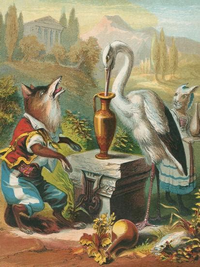Aesops Fables The Fox And The Stork Prints