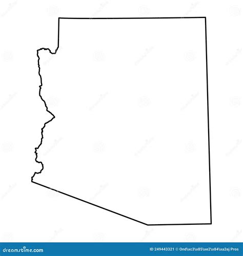 Arizona Map Shape United States Of America Flat Concept Icon Symbol