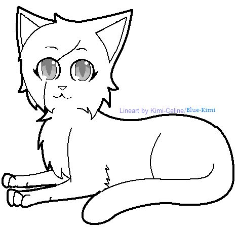Laying Down Cat Lineart by Blue-Kimi on DeviantArt