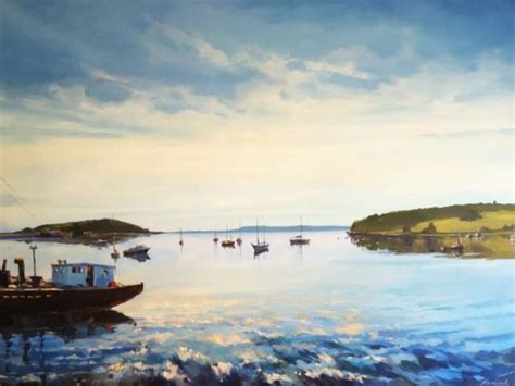 Morning Sun On The Lunenburg Bay 30x40x15 Paintings For Sale