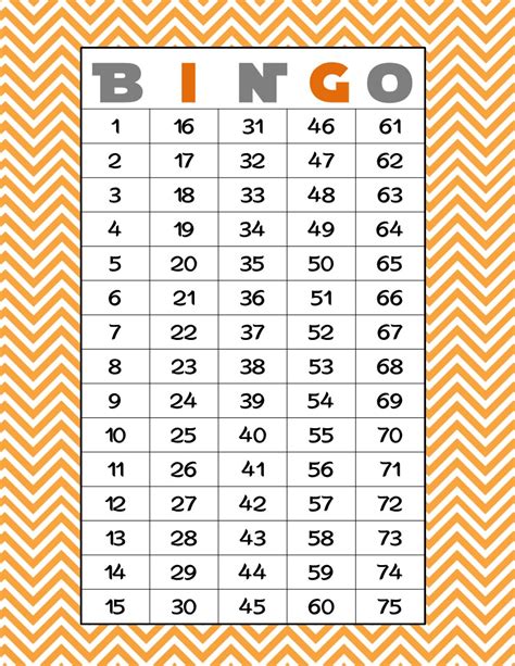 The Best Printable Bingo Numbers 1 75 Dans Blog