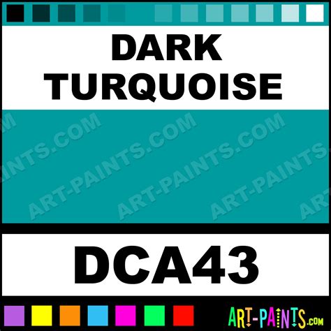 The tetrad scheme gives a vibrant and colorful overall look. Dark Turquoise Crafters Acrylic Paints - DCA43 - Dark ...