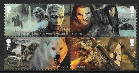 Ota yhteyttä sivuun game of thrones messengerissä. SG4045-4048 2018 Game of Thrones 2nd Issue Stamp Set