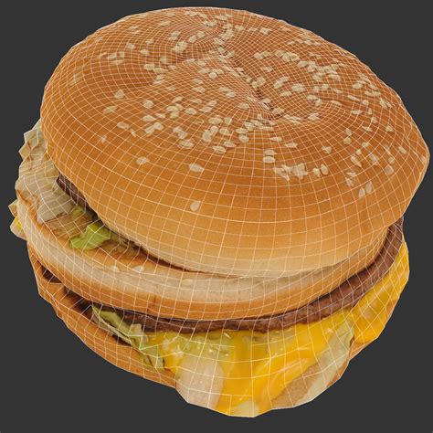 Hamburger 3d Model Game Ready Obj