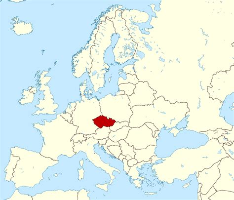 Large Location Map Of Czech Republic Czech Republic Europe
