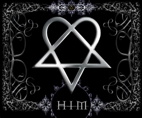 Him Heartagram Logo Him Band Ville Valo Peace Symbol
