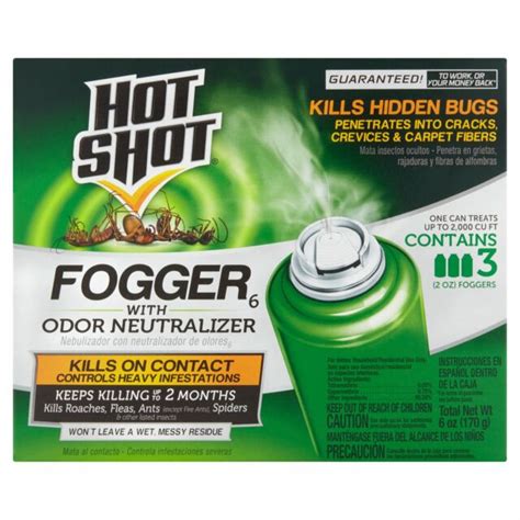 3 Can Hot Shot Indoor Fogger Bug Insect Killer Tick Roach Ant Spider