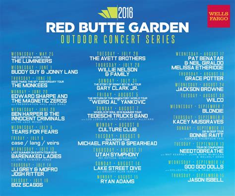 Red Butte Garden Announces Summer Concert Lineup Qsaltlake Magazine