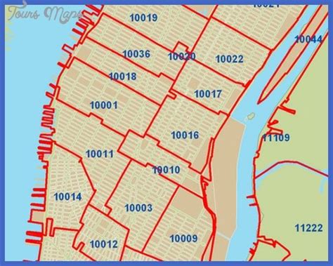 A Map Of The City Of New York With Red Lines Indicating Where Streets