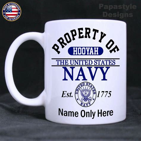 Details About Us Navy Veteran Personalized 11oz Coffee Mug Made In The
