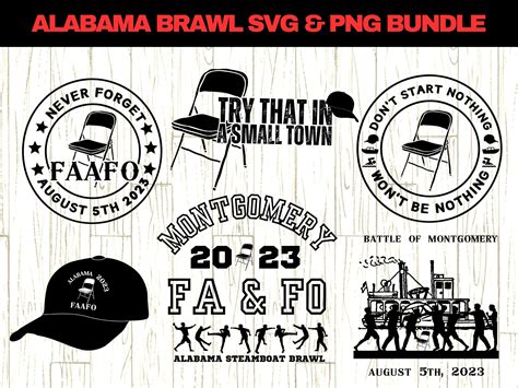Alabama Brawl SVG PNG Bundle Montgomery Brawl Folding Chair - Etsy