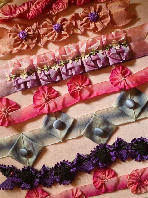 Some Of The Fabulous Trims You Can Sew With Ribbons Ribbon Crafts