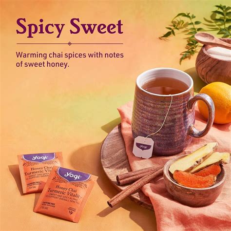 Trà Tăng Cường Sức Khỏe Tổng Quát Yogi Honey Chai Turmeric Vitality Tea