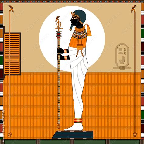 Vetor De Religion Of Ancient Egypt Ptah Is A Ancient Egyptian Creator