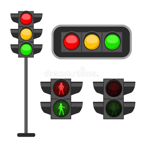 Three Green Traffic Lights Stock Illustrations 253 Three Green