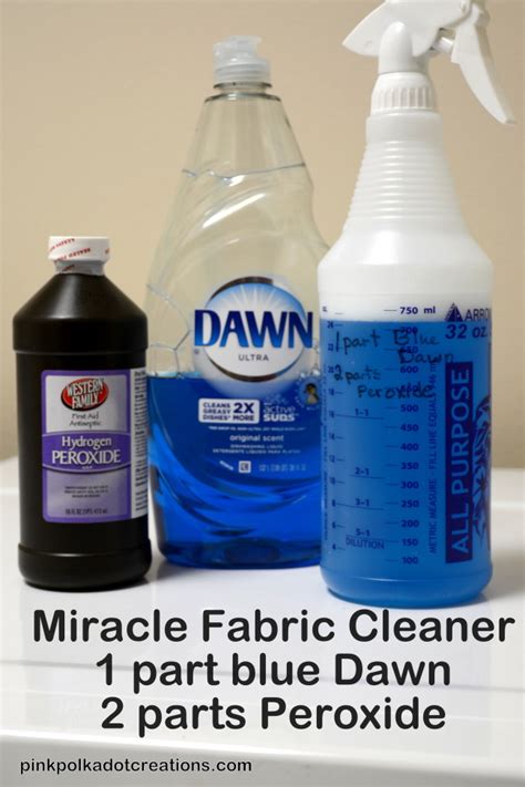 Repeat when necessary until the soiled area is clean. DIY Miracle Fabric Cleaner! - Pink Polka Dot Creations