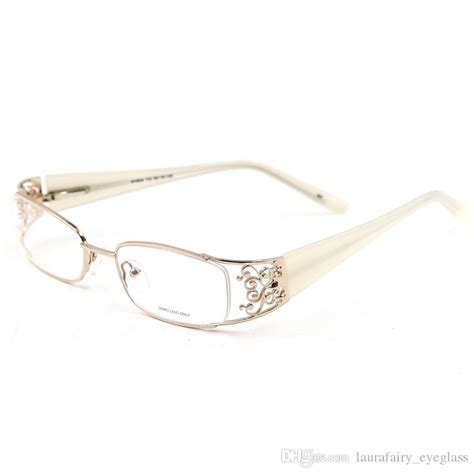 Elegant Women Eyeglasses Metal Rectangle Brand Designer Prescription