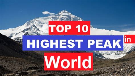 Highest Mountains In The World Highest Mountain Peak In World