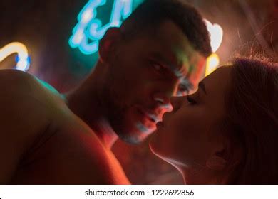 Passionate Naked Couple Kissing On Background Stock Photo Shutterstock