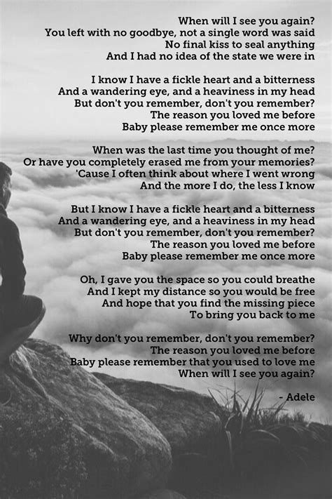 Adele Lyrics Dont You Remember Adele Quotes Adele Lyrics Lyric