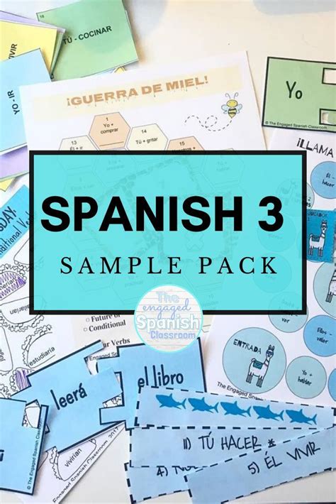 A Wide Variety Of Hands On Activities And Games For Your Spanish 3 Class Teachmorespanish