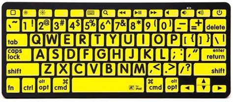 Large Print Keyboard Stickers Black On Yellow Making Life Easier