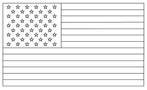 United States Flag Coloring Sheet