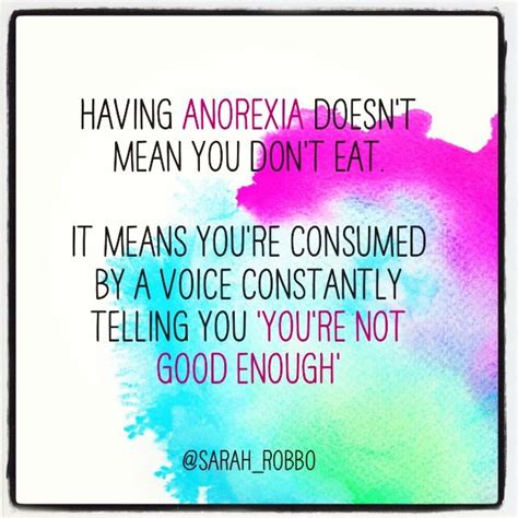 Having Anorexia Doest Mean You Dont Eat It Means Youre Bodi