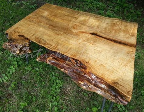 Vintage large live edge heart shape coffee table. Custom Maple Burl Live Edge Coffee Table- Wood Coffee ...