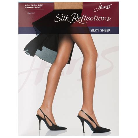 hanes silk reflections silky sheer toe pantyhose ef little color control top ebay