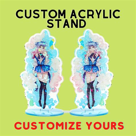 Custom Acrylic Anime Stand Figurine Standee Rainbow Etsy France