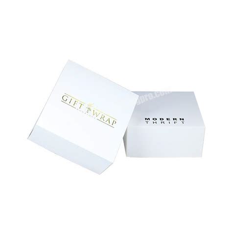 Luxury Hot Stamping Logo White Box With Lid