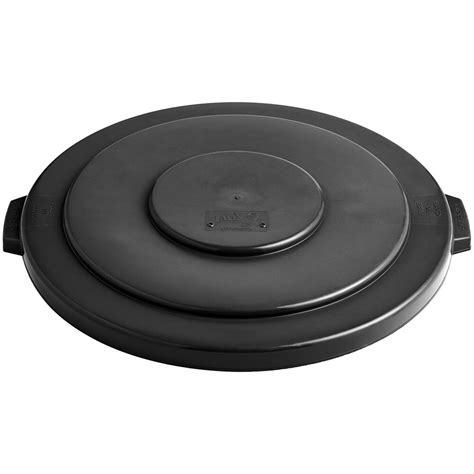 Lavex 55 Gallon Black Round Commercial Trash Can Lid