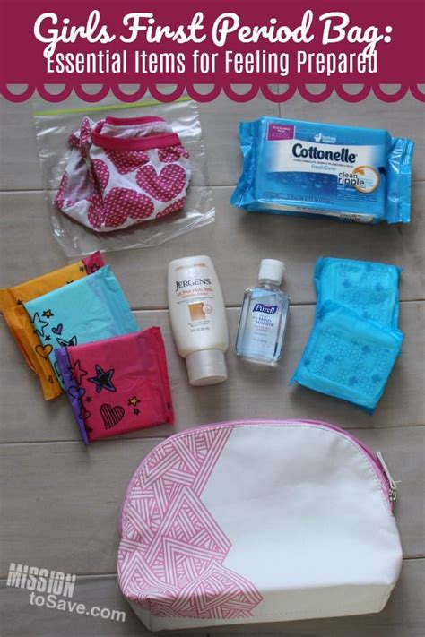 Girls First Period Bag Essential Items For Feeling Prepared School