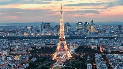배경 화면 파리 에펠 탑 정원 프랑스 도시 풍경 도시 불빛 2000x1125 Kejsirajbek