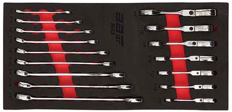16 Piece Modular Set Combination And Stubby Sae Spanners Avex Tool Shop