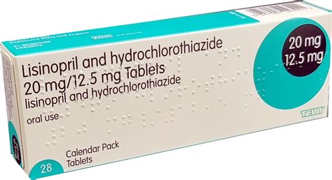 Lisinopril And Hydrochlorothiazide Tablets 20mg125mg 28s Mcdowell