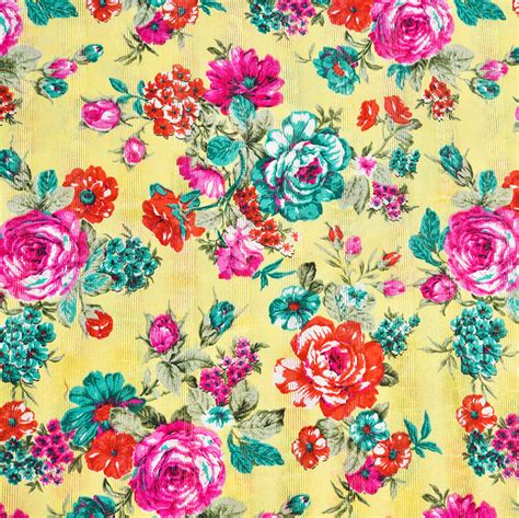 Buy Yellow Pink And Green Floral Banglori Silk Fabric For Best Price